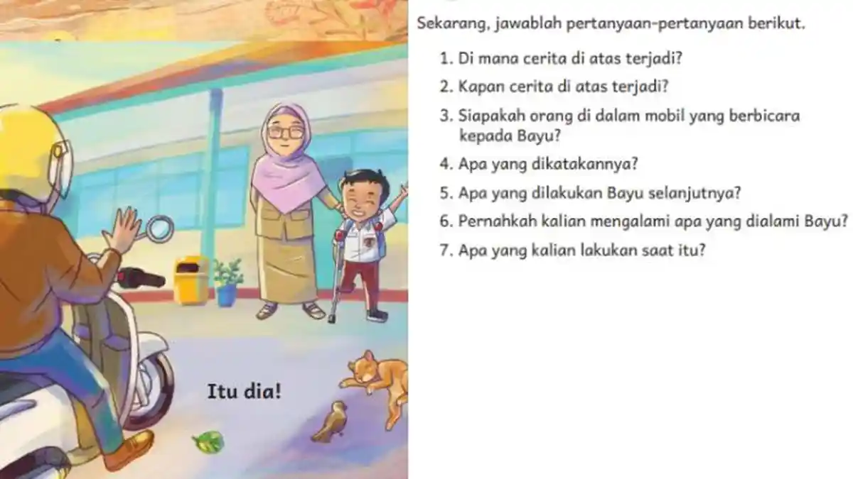 Kunci Jawaban Bahasa Indonesia Kurikulum Merdeka Kelas 1 SD Halaman 211: Menyimak