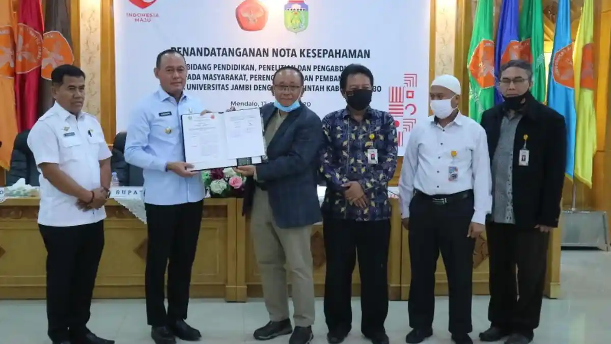 Universitas Jambi dan Pemkab Tebo Tanda Tangan MoU Bidang Pendidikan, Penelitian dan Pengabdian
