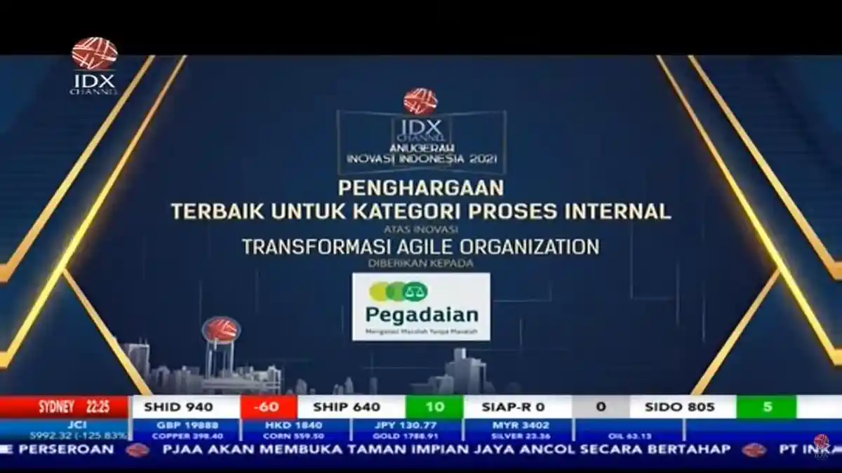 Dinilai Sukses Membangun Agile Organization, Pegadaian Raih IDX Channel Award 2021