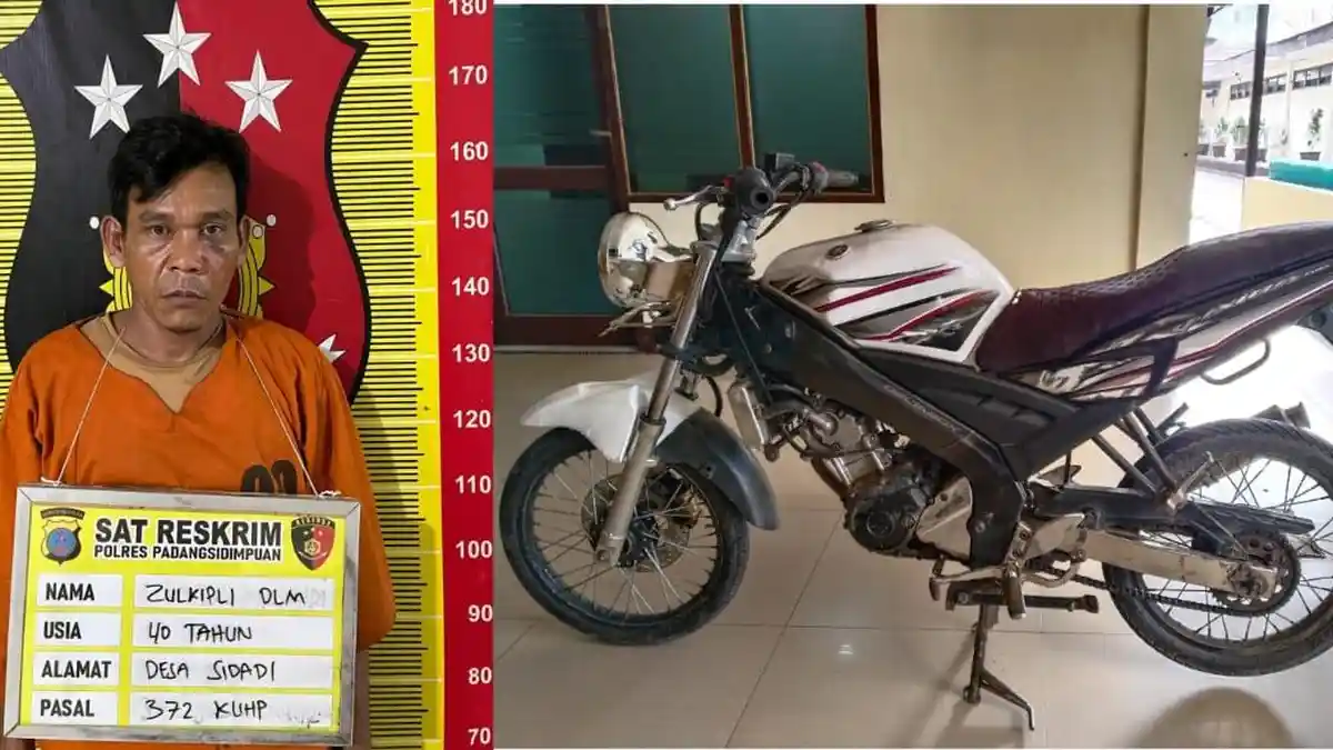Enam Hari Buron, Pelaku Penggelapan Motor Dibekuk Polres Padangsidimpuan