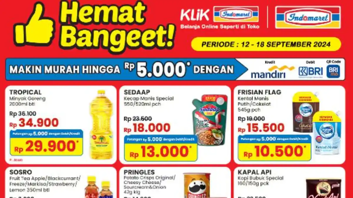 Promo Indomaret 17-18 September 2024, Minyak Goreng dan Susu Frisian Flag Murah