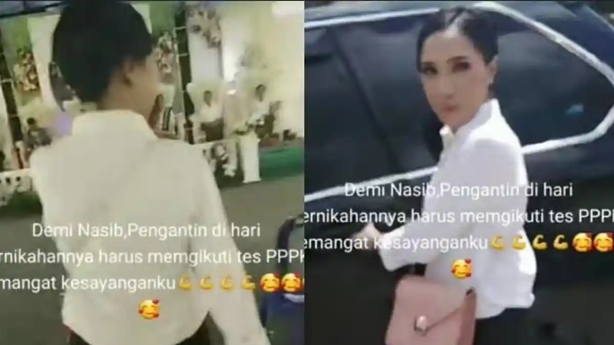 Pengantin Wanita Ikuti Ujian Seleksi PPPK di Hari Pernikahannya, Masih dengan Riasan Lengkap