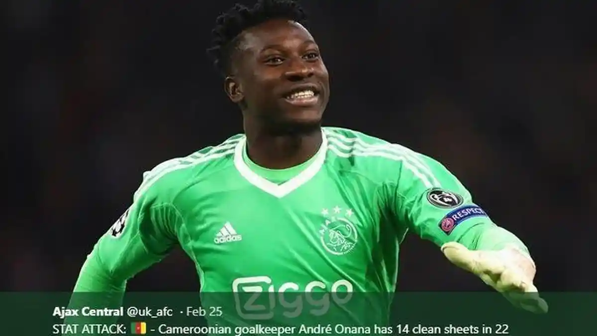 Ajax Amsterdam Bakal Ditinggal Andre Onana yang Akan Bergabung ke Inter Milan