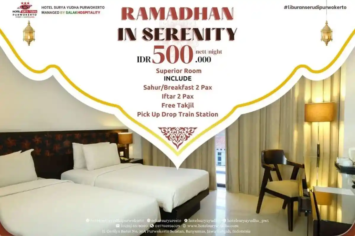 Hotel Surya Yudha Purwokerto Managed by Salak Hospitality Sambut Ramadan dengan Promo Spesial Iftar
