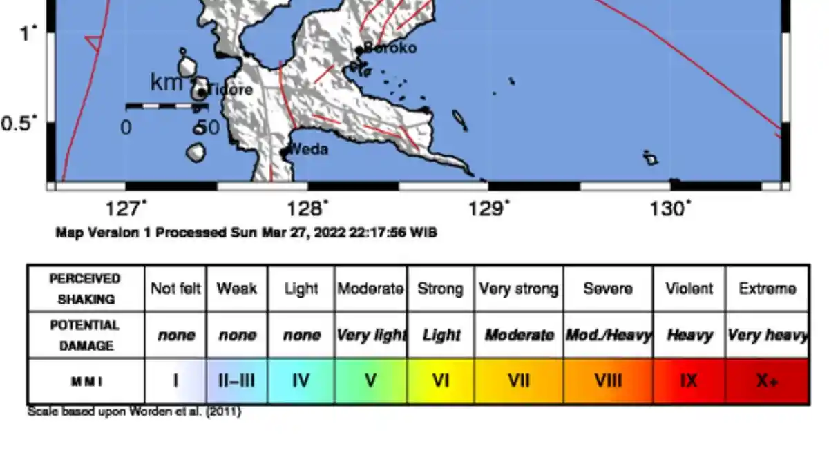 Gempa Senin 28 Maret 2022, Guncangan 4.2 SR, Berikut Info Lengkap BMKG