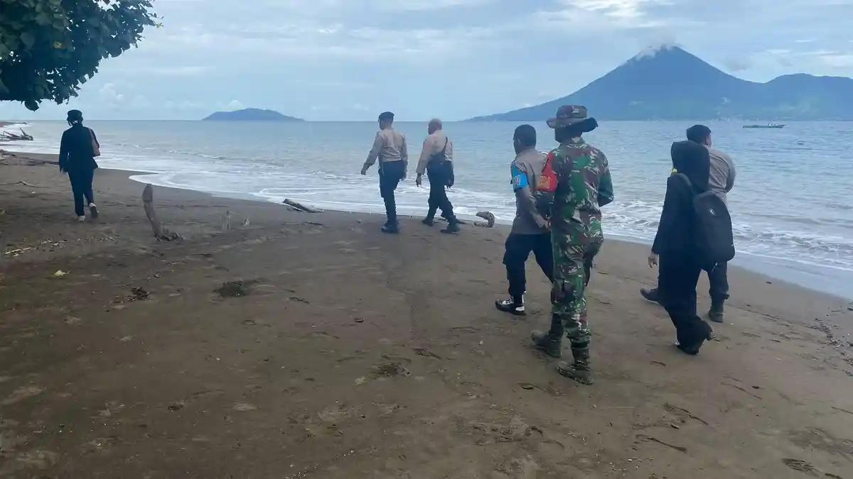 Polsek Oba Utara dan Koramil Sofifi Ikut Cari Korban Hilang Ledakan Speedboat Basarnas Ternate