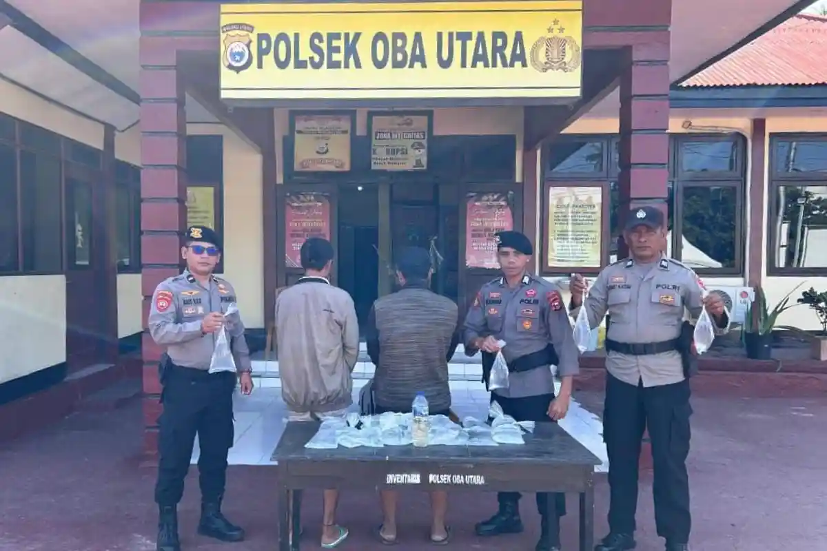2 Pria Ditangkap Polsek Oba Utara Tidore Gegara Edar Cap Tikus
