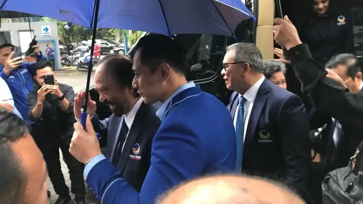 AHY dan Surya Paloh Bertemu di DPP Demokrat, SBY Tak Hadir