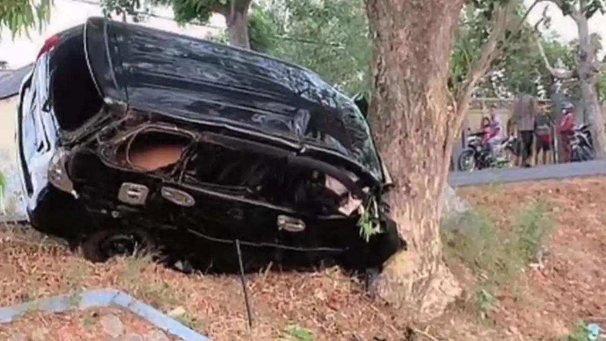 Diduga Ngantuk hingga Tabrak Pohon, Sopir Mobil Xenia di Dander Bojonegoro Meninggal