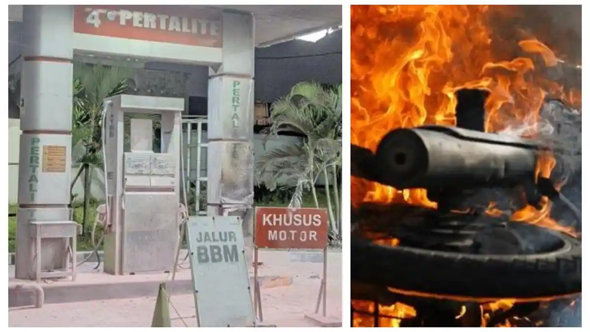 Petaka Motor Terbakar di SPBU Depok, Pengakuan Saksi: Percikan Api Sambar Tangki
