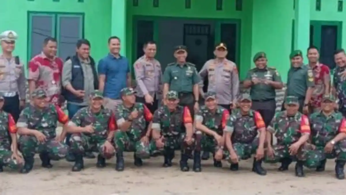 Kasdim 0419/Tanjab Terima Kunjungan Silaturahmi Kapolres Tanjabtim Baru