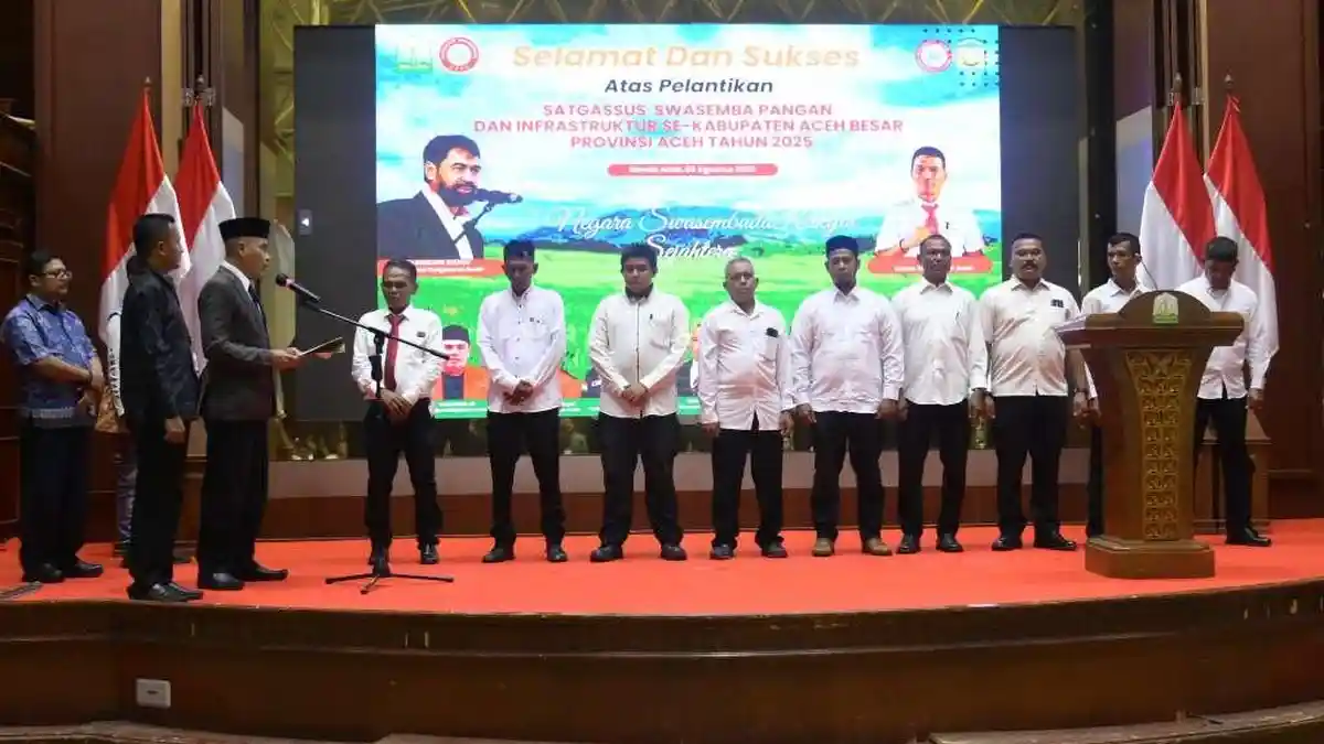 Satgassus Pangan Aceh Besar Dilantik Jadi Pelopor untuk Mencapai Swasembada