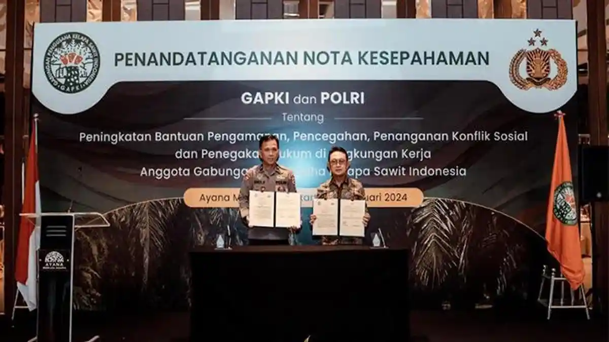Jamin Keamanan dan Kepastian Hukum, GAPKI dan Polri Teken Mou, Ini Isinya