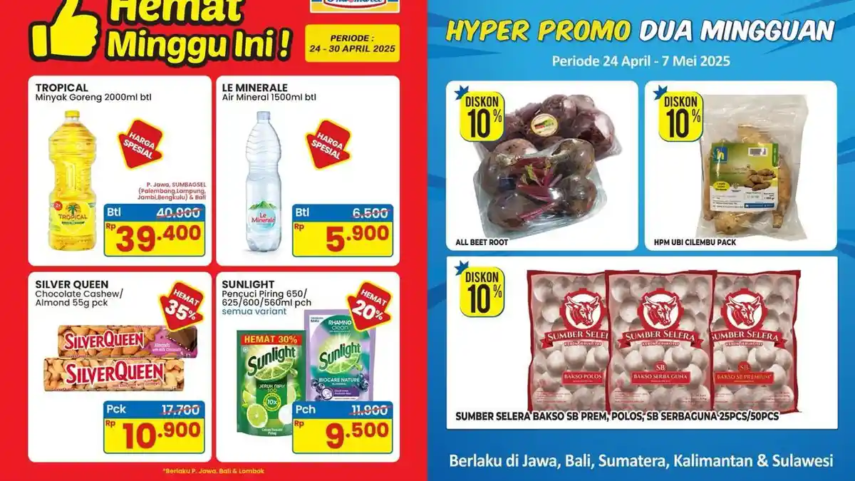 Katalog Promo Alfamart, Indomaret dan Hypermart 24-30 April di Bali Selama Galungan-Kuningan