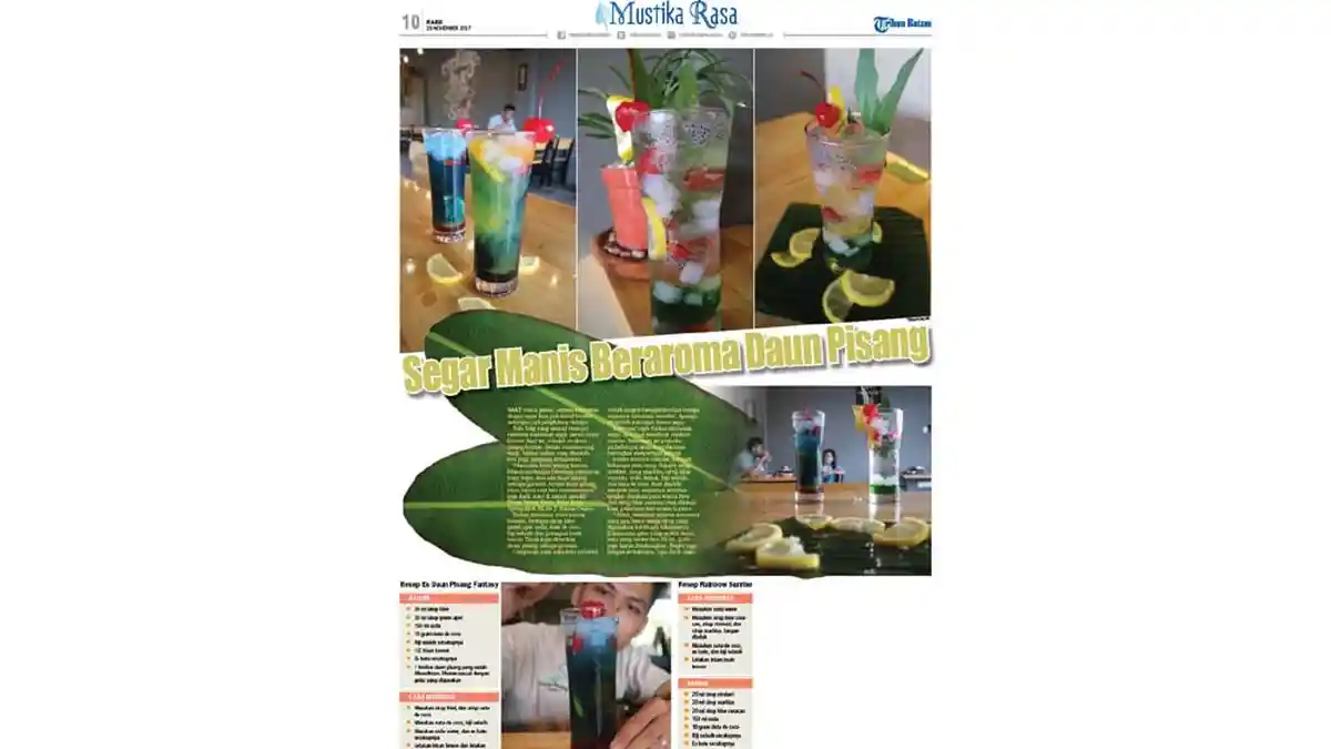 Segarnya Es Hijau Daun Pisang Fantasy. Yuk, Bikin Sendiri di Rumah!