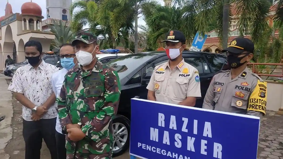 TNI/Polri dan Dinas Terkait Lakukan Penegakan Disiplin Protokol Kesehatan di Aceh Selatan