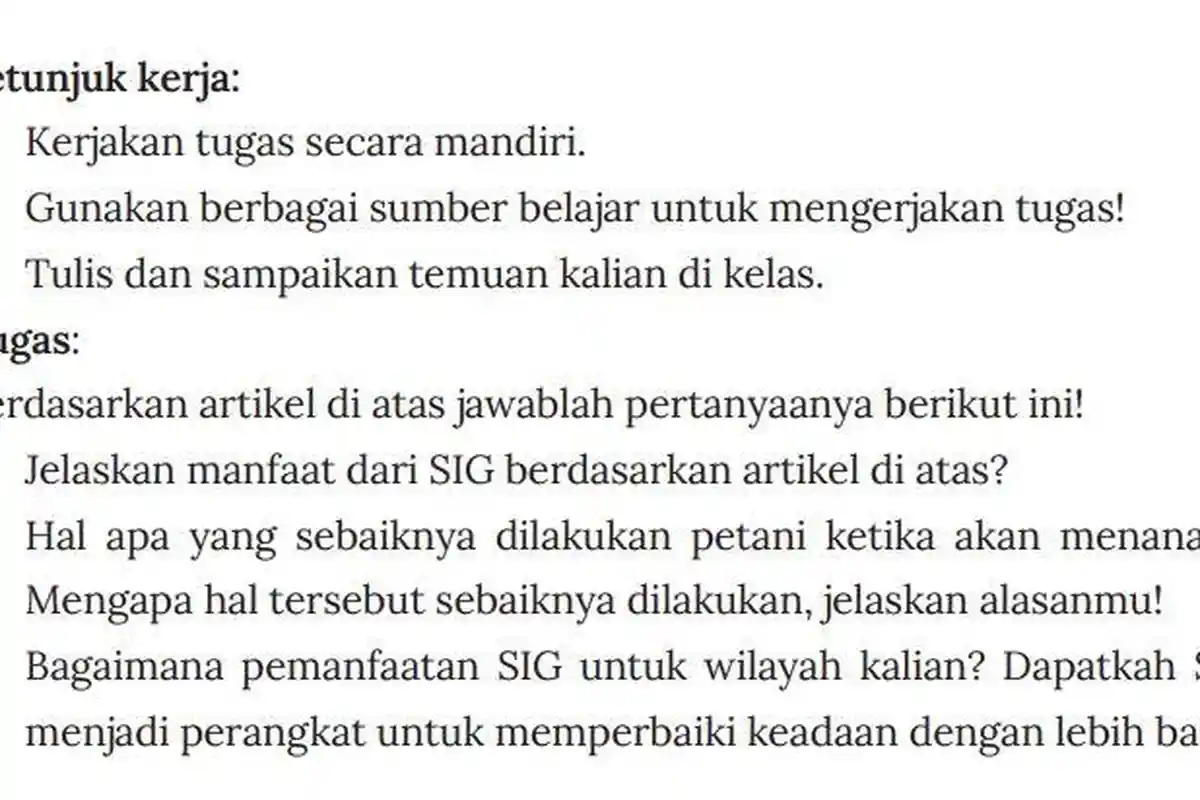 Kunci Jawaban IPS Kelas 10 Halaman 260 Kurikulum Merdeka: Sistem Informasi Geografis