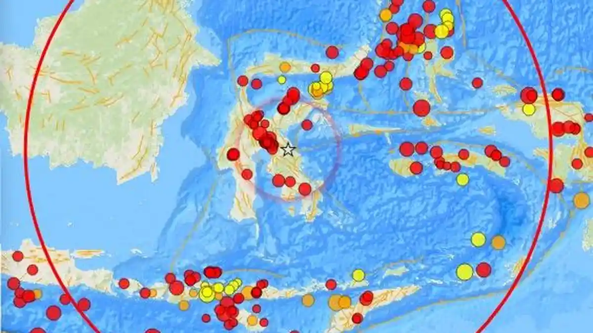 Informasi Gempa Bumi Terkini dengan Magnitudo 2.7 mengguncang wilayah Sulawesi, Indonesia