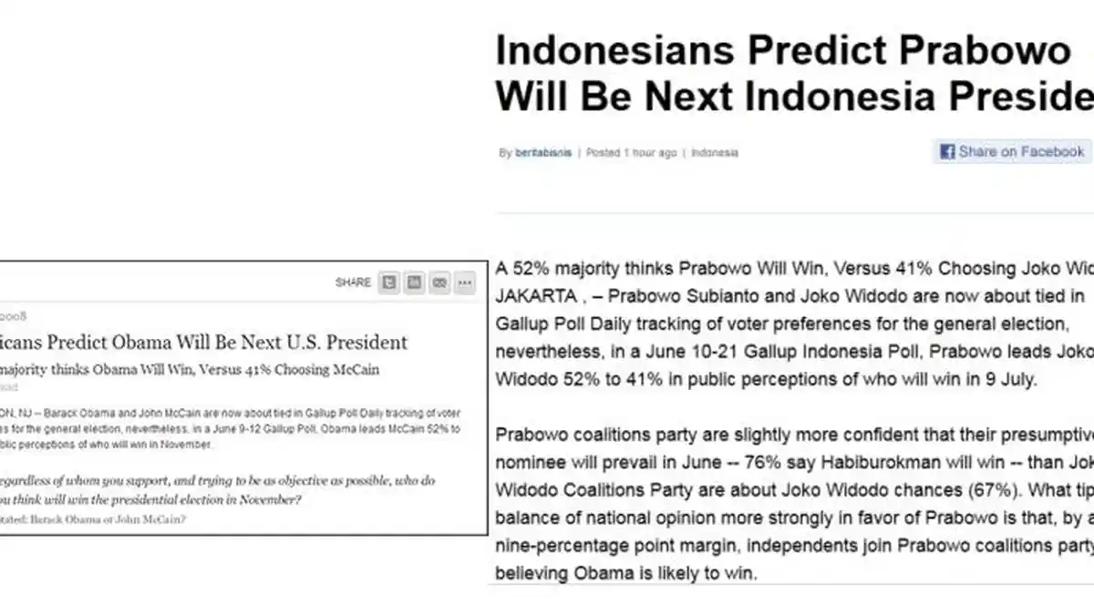 Kisah Survei Palsu di 