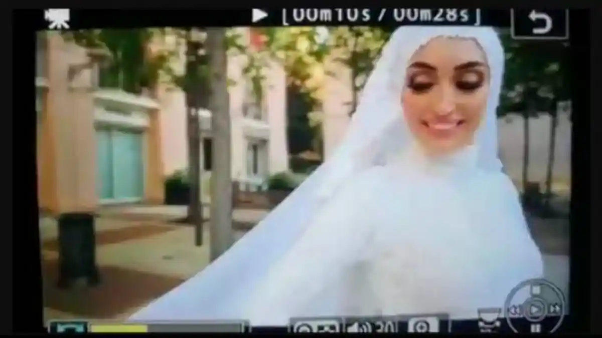 VIRAL Video Detik-detik Pengantin Lari Selamatkan Diri saat Ledakan di Beirut, Jalan Dipenuhi Debu