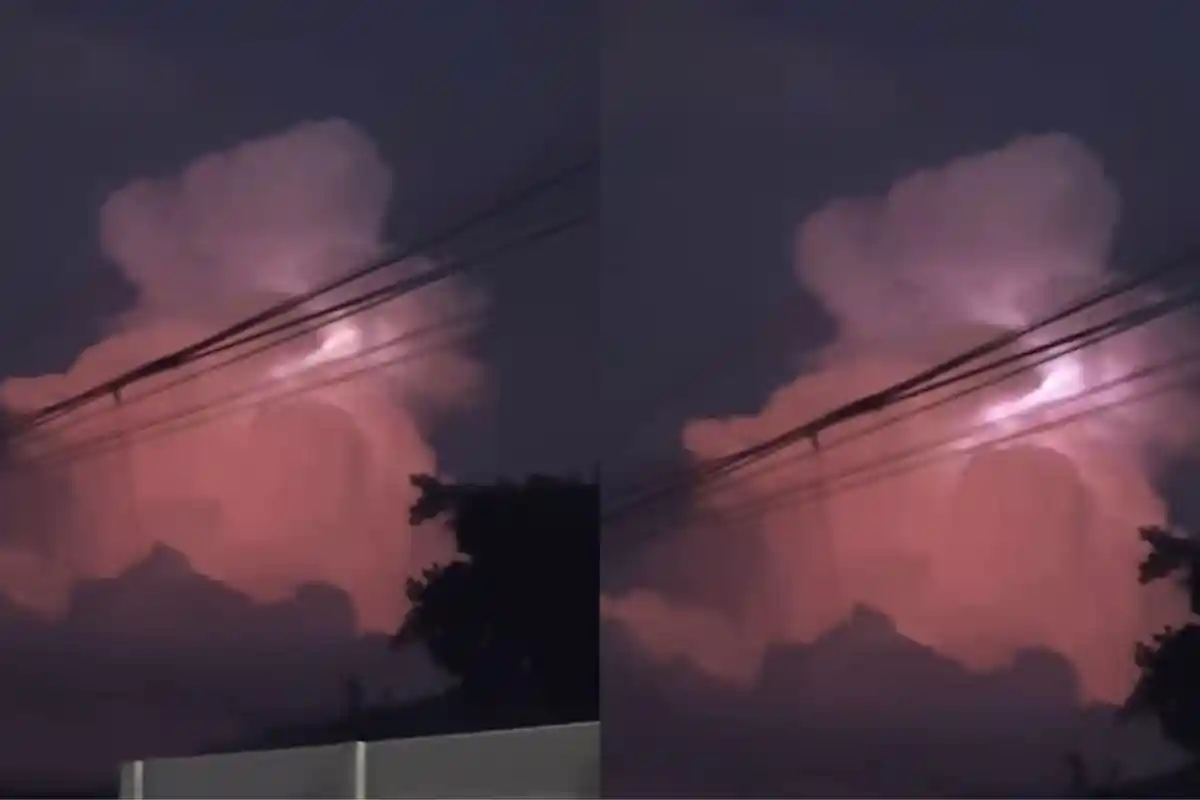 Detik-detik Penampakan Awan dengan Kilatan Petir Terlihat di Sumedang, Ternyata Ini yang Terjadi