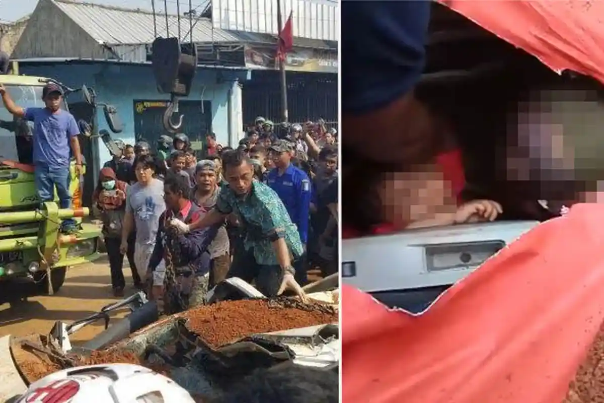 Korban Kecelakaan Truk Timpa Mobil Sigra Titip Pesan Sambil Pegang Anaknya, Diucap Berulang Kali