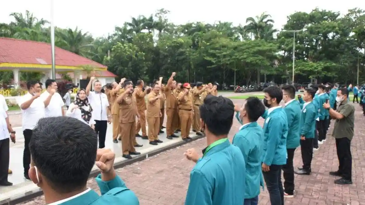 Sekda Darwin Zein Terima 1.418 Mahasiswa UNIMED, yang Akan Lakukan KKN di Deliserdang