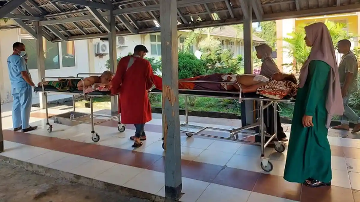 Satu Polisi dan Dua Warga yang Dibacok Pria Stres di Aceh Utara Kini Dirawat di RSU Cut Meutia 