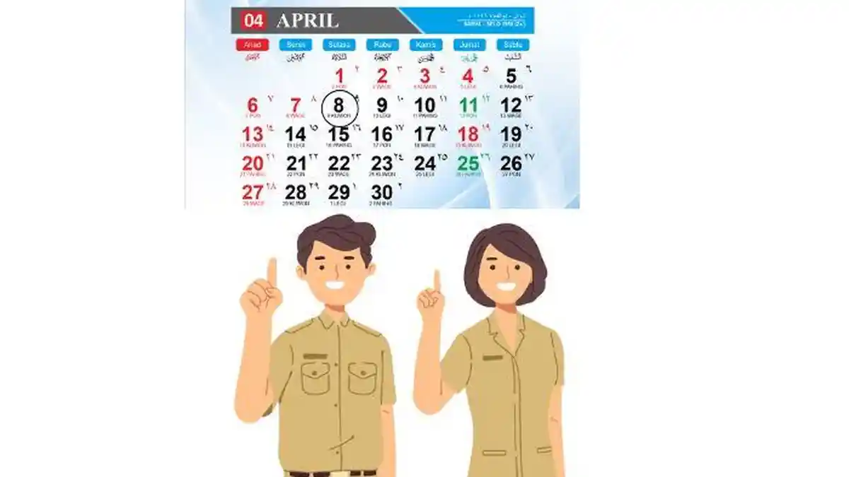 Kalender April 2025: Jadwal Masuk PNS dan Anak Sekolah Berbeda, Cek Tanggalnya