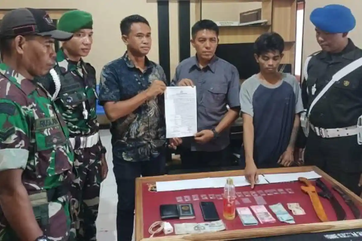 Personel  Kodim 1608/Bima Bekuk Pengedar Narkoba yang Meresahkan Warga