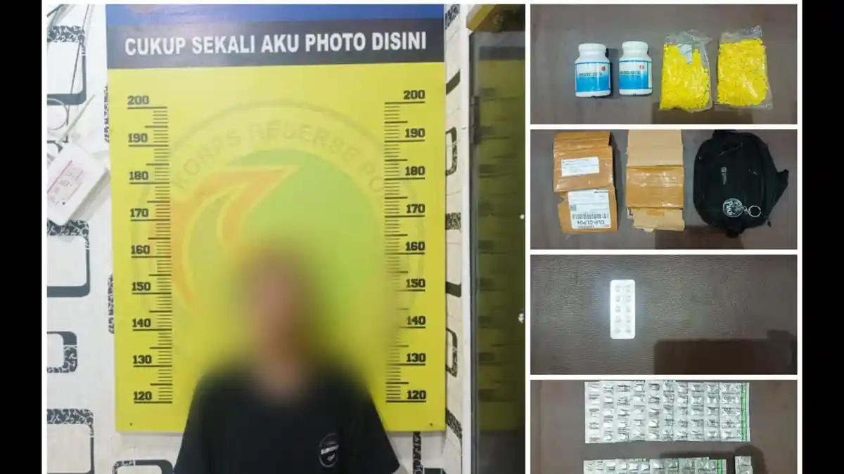 Warga Sidareja Cilacap Ditangkap Resnarkoba Polresta Cilacap, Edarkan Ribuan Tramadol dan Hexymer