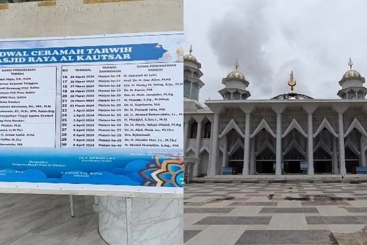 Jadwal Ceramah Tarawih Ramadan 2024 di Masjid Al Kautsar Kota Kendari Sulawesi Tenggara
