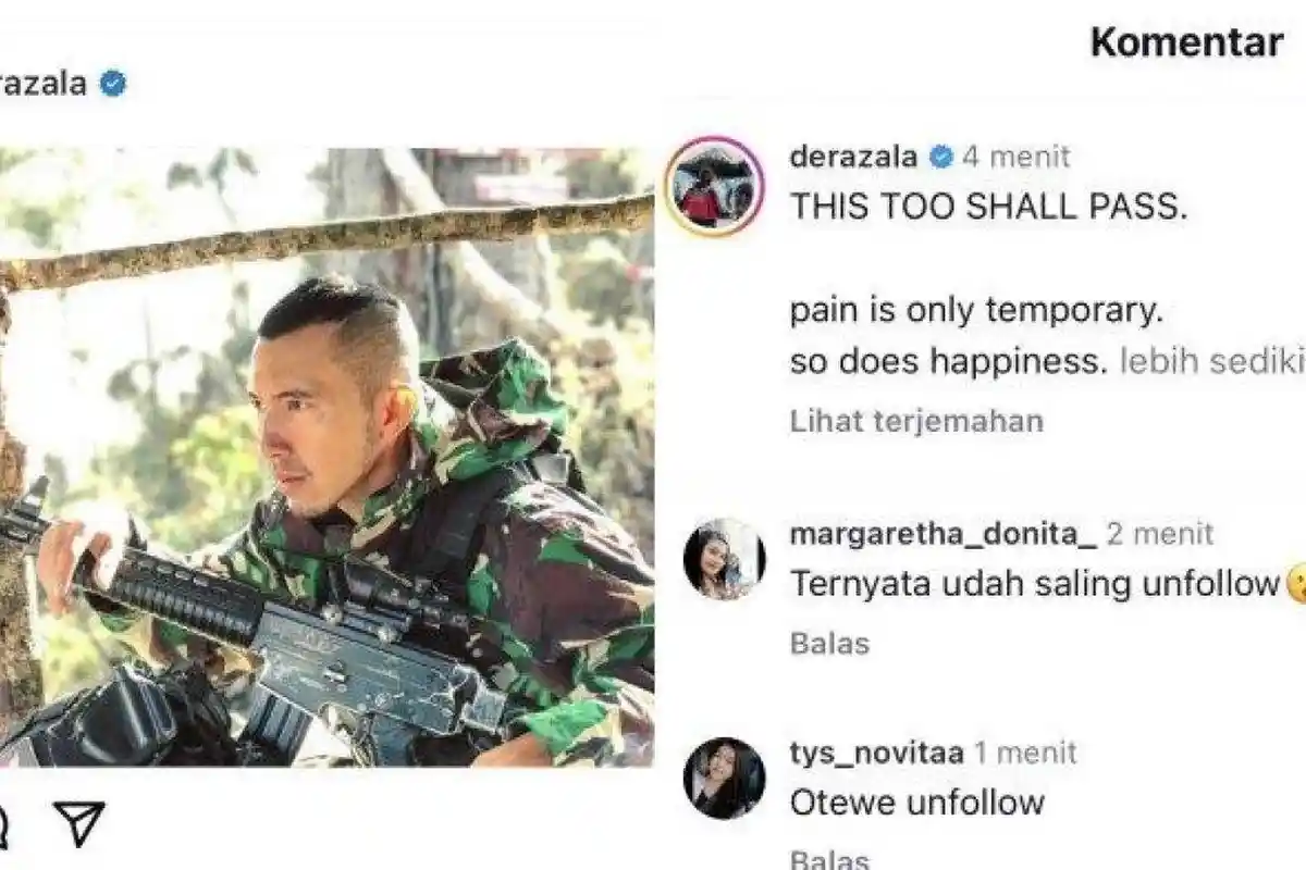 LETTU Fardhana Akhirnya Muncul, Unggahannya Langsung Jadi Sorotan Netizen, Sentil Soal Rasa Sakit