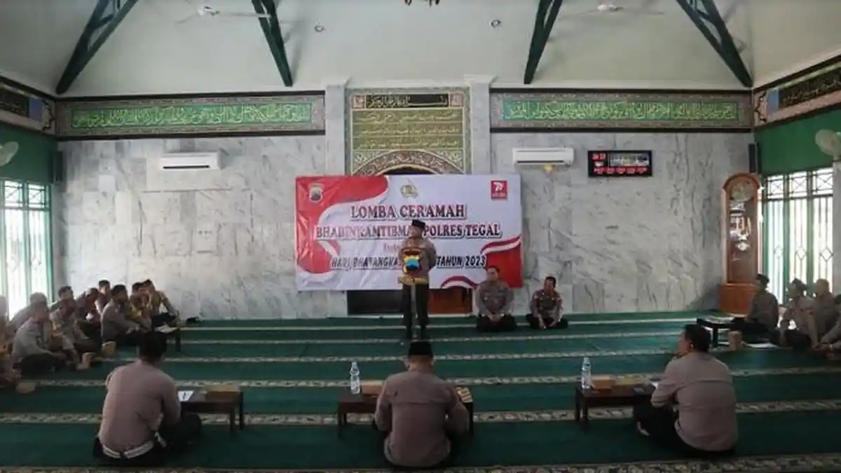 Sambut HUT ke-77 Bhayangkara Pada 1 Juli, Sat Binmas Polres Tegal Adakan Lomba Ceramah 