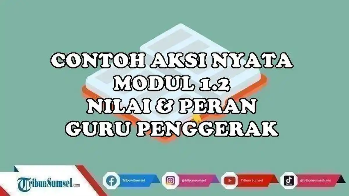 2 Contoh Jawaban Aksi Nyata Modul 1.2 Nilai dan Peran Guru Penggerak, Bisa Dijadikan Referensi