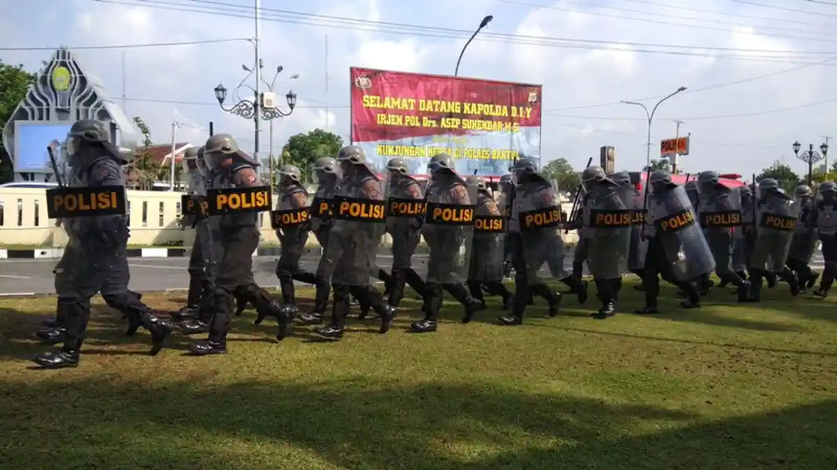 Pengamanan Pilkada 2020, Polres Bantul Gelar Simulasi Penanganan Kerusuhan