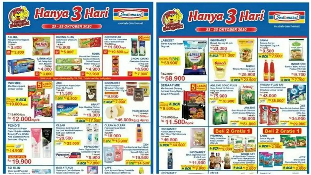 Cek Katalog Promo JSM Indomaret Terakhir Hari Ini, Banyak Potongan Pakai Debit/Kredit BCA dan BNI