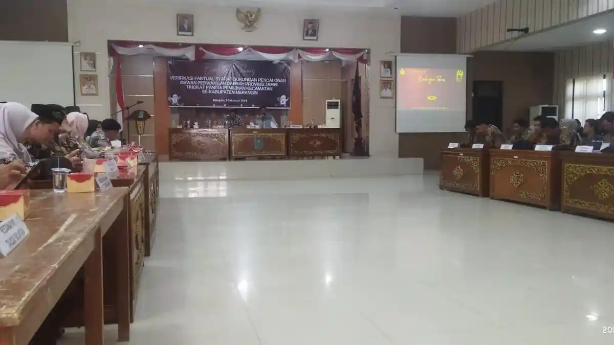 KPU Merangin Gelar Bimtek PPK Terkait Verfak Dukungan DPD RI
