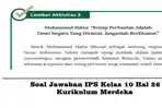 Kunci Jawaban Buku IPS Kelas 10 Halaman 26 Kurikulum Merdeka, Lembar Aktivitas 3