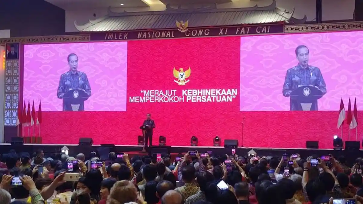 Hadiri Perayaan Imlek Nasional 2019, Jokowi Minta Warga Tionghoa Jangan Takut Datang ke TPS