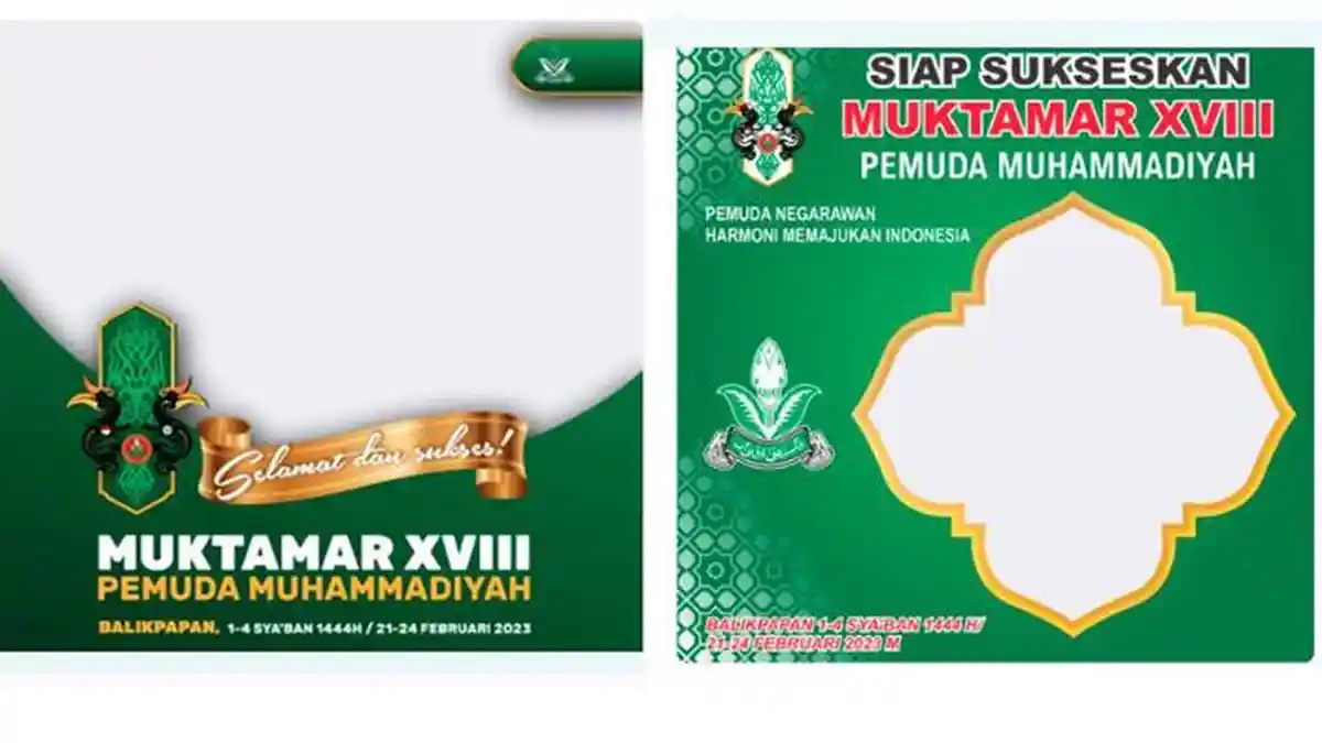 Twibbon Muktamar Pemuda Muhammadiyah 2023, Tinggal Pilih Gambar dan Pasang Foto Terbaik