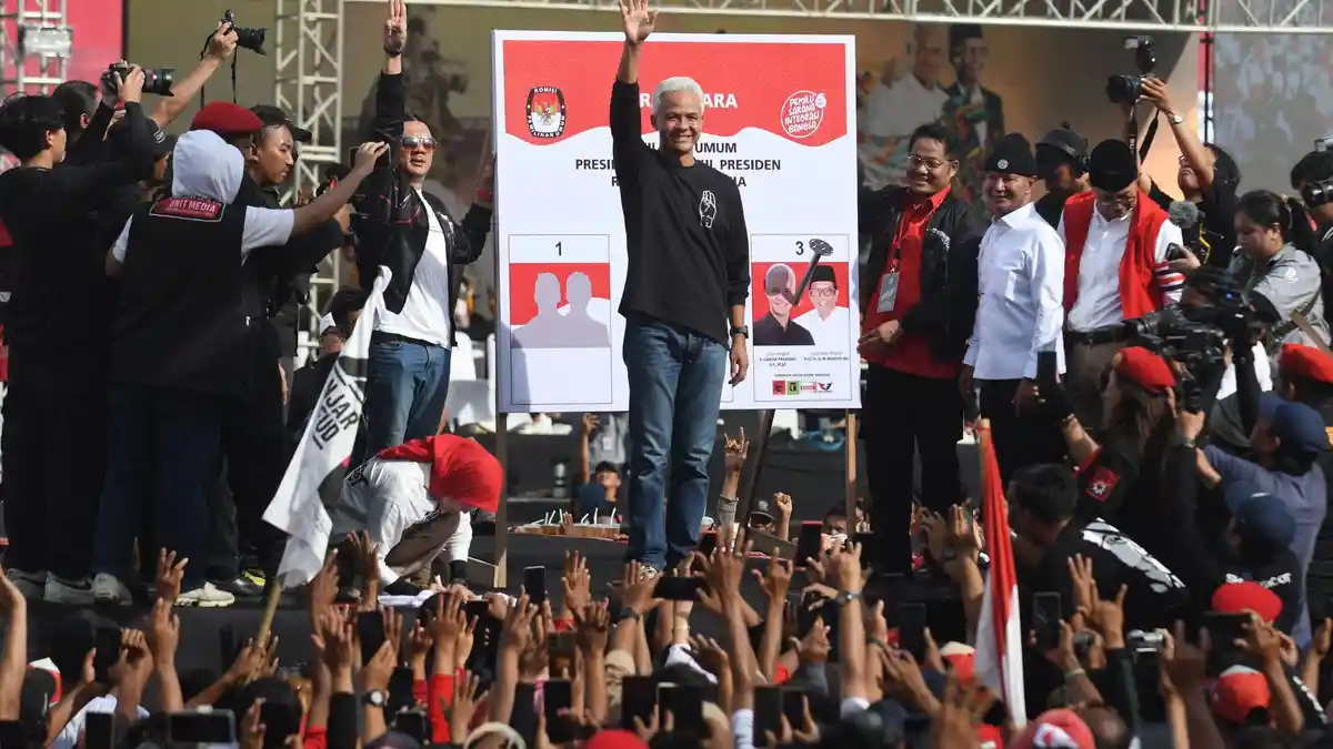 Kata-kata Ganjar Pranowo saat Kampanye Akbar di Gelora Delta Sidoarjo : Kami Dapat Energi Positif