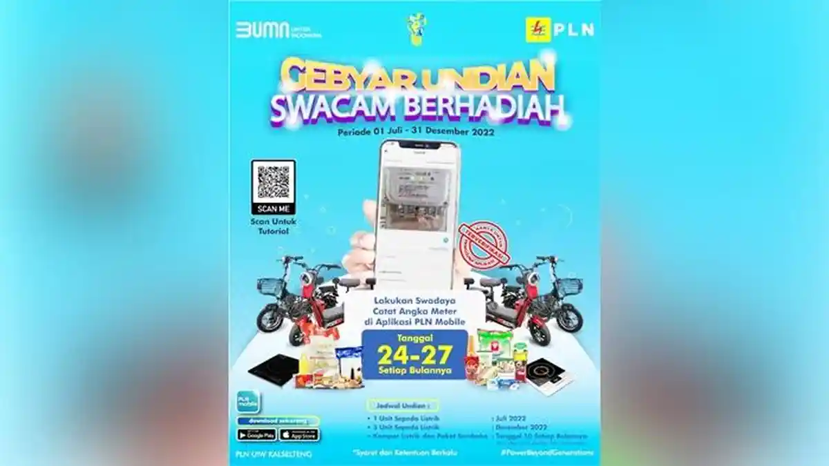 Dapatkan Hadiah Menarik Tiap Bulan dari Gebyar SWACAM PLN Mobile
