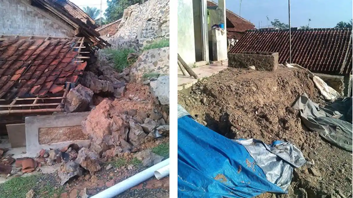 Longsor Terjang Pamijahan Bogor, Tiga Rumah Ambruk dan 97 Warga Mengungsi