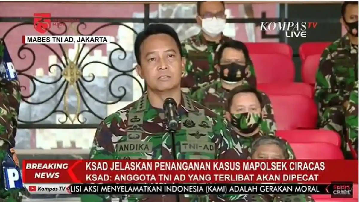 Update Penyerangan Polsek Ciracas, Isi Hoax yang Disebar Prada MI, KSAD Andika Perkasa Minta Maaf