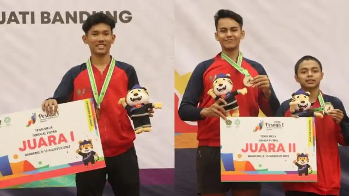 Pesona 2022: Atlet Tenis Meja Sumbang Emas dan Perak Untuk UIN Walisongo