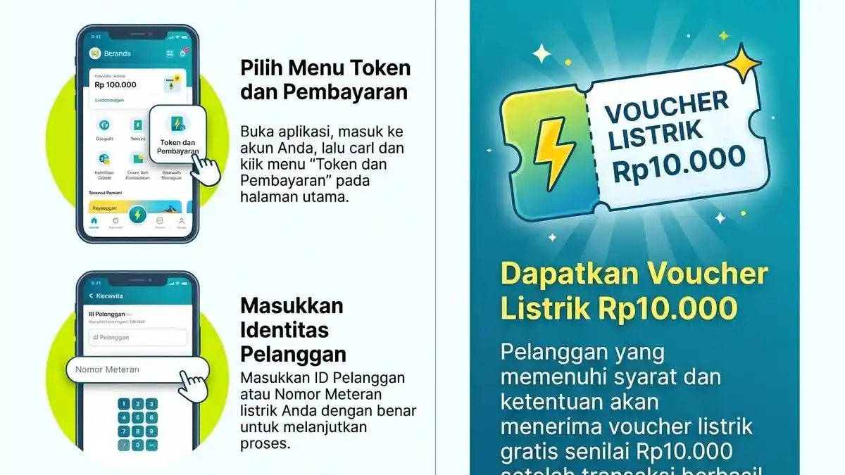Beli Token Listrik di PLN Mobile Berkesempatan Raih Voucher Listrik