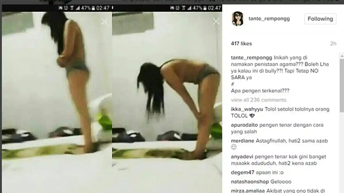 Tak Patut Ditiru! Beredar Foto Wanita Hanya Pakai Celana Dalam Peragakan Gerakan Salat