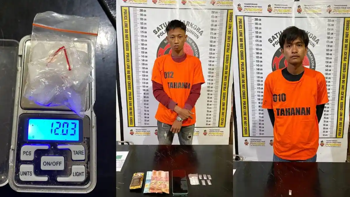 Polres Simalungun Tangkap Dua Pengedar Narkoba di Bandar Masilam, 12,36 Gram Sabu Disita