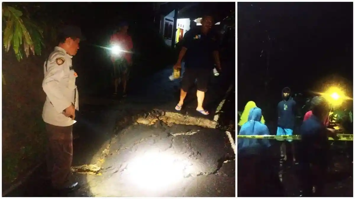 Jalan di Purbalingga Penghubung 3 Desa di Karangmoncol Ambles